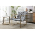 thumbnail image 1 of Luccalily Accent Velvet Single Chair,Upholstered Leisure Accent Living Room Chair, Comfy Armchair with metal frame Metal Legs,Mid-Century Modern Velvet Single Sofa Chair, 1 of 11