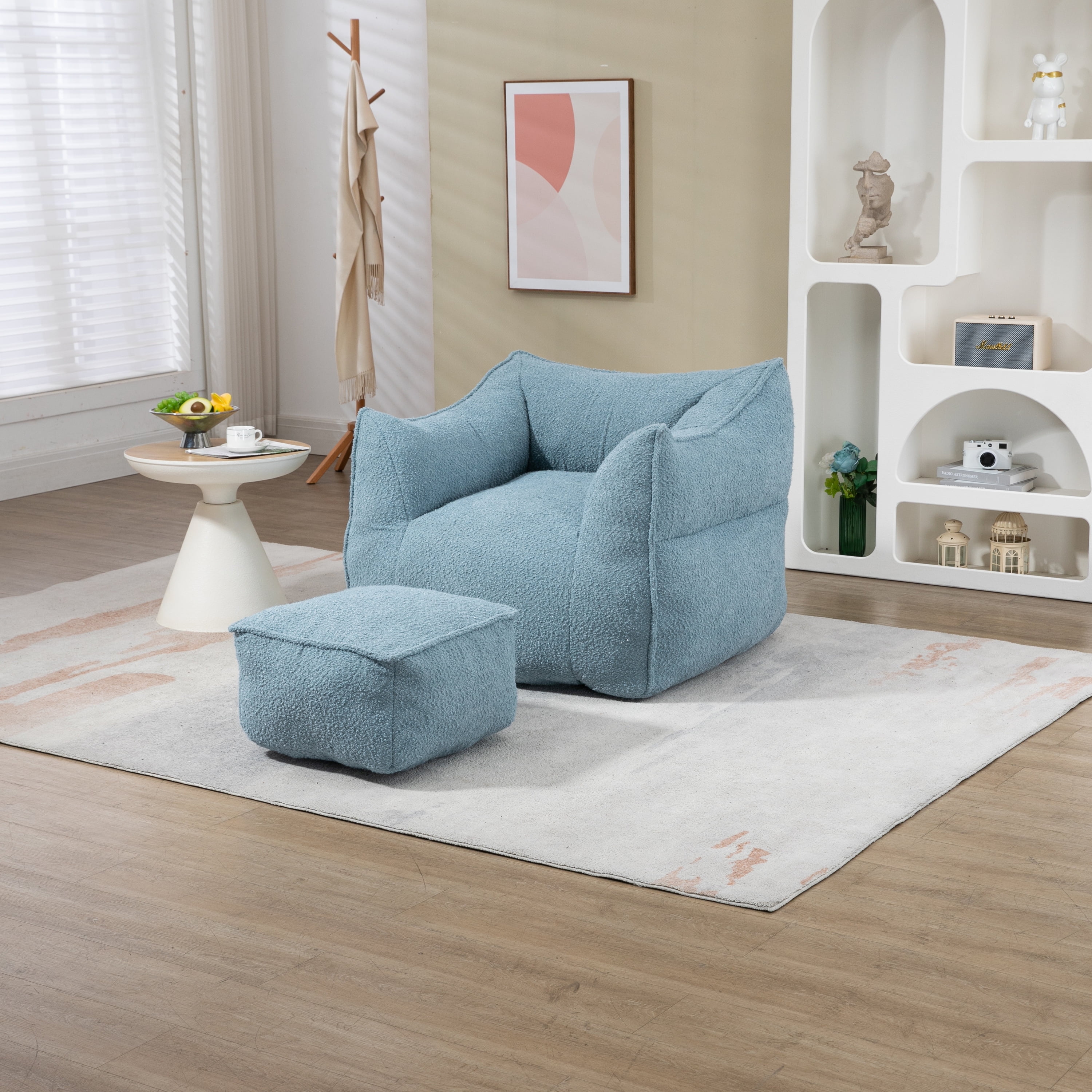 Luccalily Bean Bag Chair Lazy Sofa/Footstool Durable Comfort Lounger