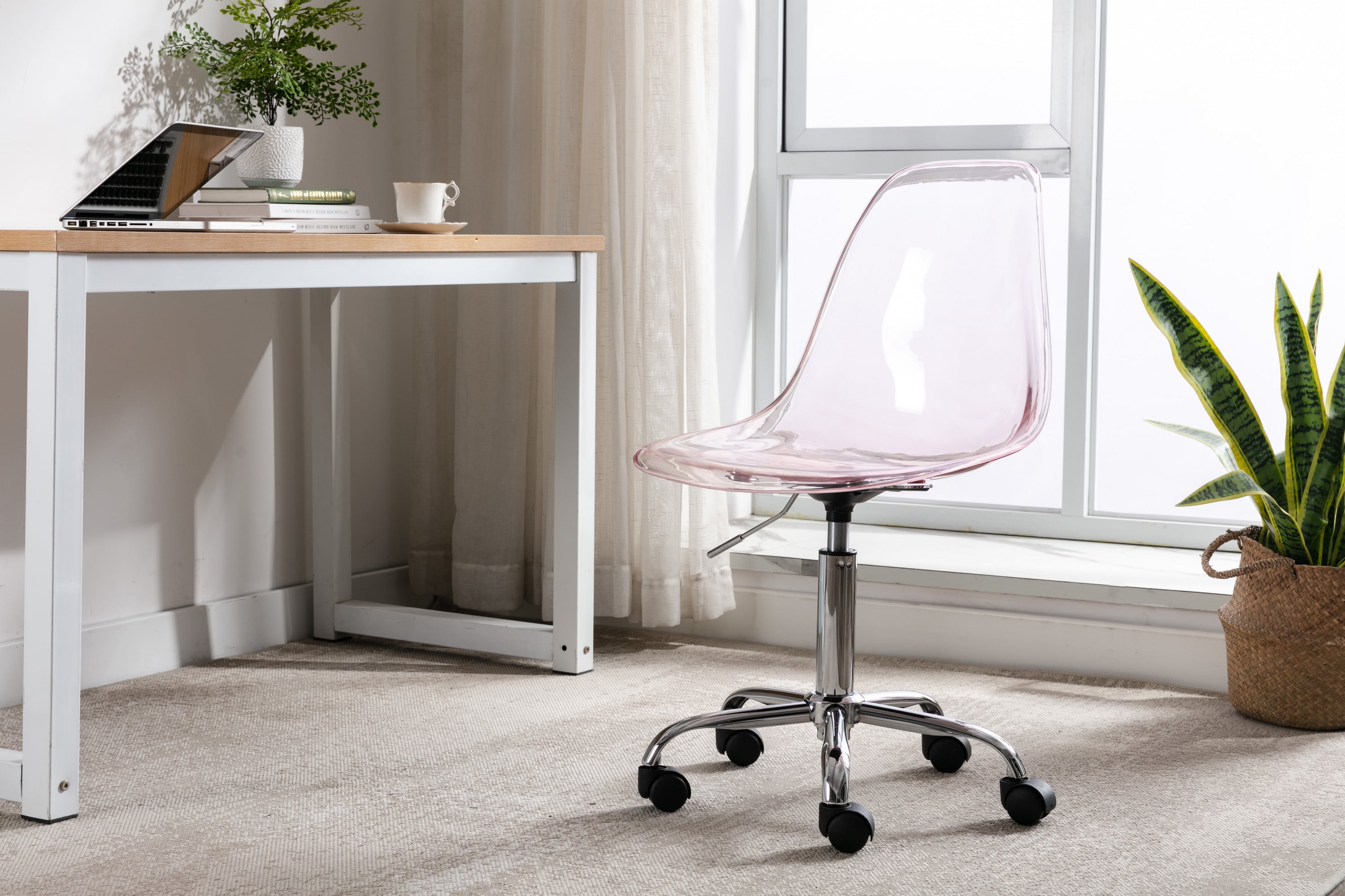 Acrylic rolling desk chair outlet