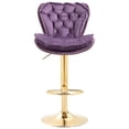 thumbnail image 1 of Luccalily Counter Height Bar Stools,Velvet 360° Swivel Adjustable Bar stools with Back and Footrest,Modern Design and Golden Base for Kitchen,Bistro Pub, Dining Room Counter, 1 of 14