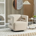 thumbnail image 1 of Luccalily House hold Upholstered Tufted Living Room Chair Textured velvet Fabric Accent Chair with Metal Stand, 1 of 12