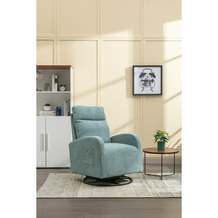Luccalily Upholstered Swivel Glider.Rocking Chair for Nursery With One Left Bag.Modern Style Sofa Chair