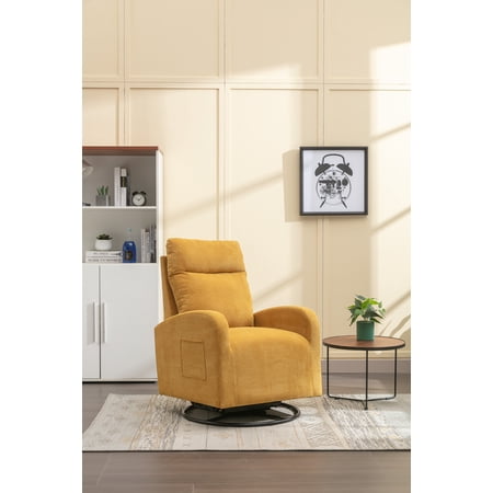 Luccalily Upholstered Swivel Glider Chair. Rocking Chair for Nursery With One Left Bag.Modern Style Sofa Chair