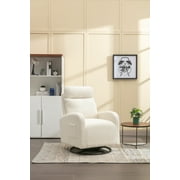 Luccalily Upholstered Swivel Glider.Rocking Chair for Nursery With One Left Bag.Modern Style Sofa Chair