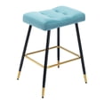 thumbnail image 1 of Luccalily Vintage Velvet Bar Stools,Counter Height Velvet Bar stools with Footrest,Modern design for Kitchen,Bistro Pub, Dining Chair, 1 of 11