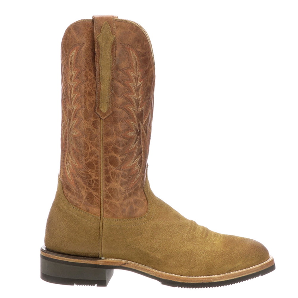 Lucchese Mens Rudy Embroidery Round Toe Casual Boots Mid Calf - Walmart.com