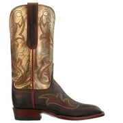 Lucchese  Womens Taryn Metallic Snip Toe   Casual Boots   Mid Calf Low Heel 1-2"