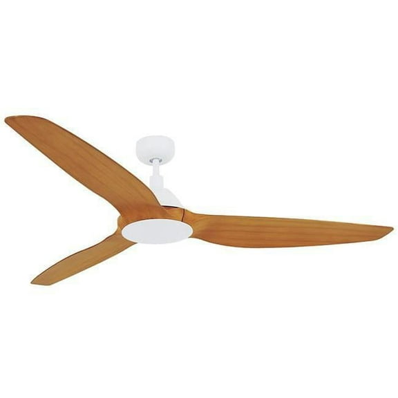 Lucci Air 211011010 60 in. Type A DC Ceiling Fan, White & Teak