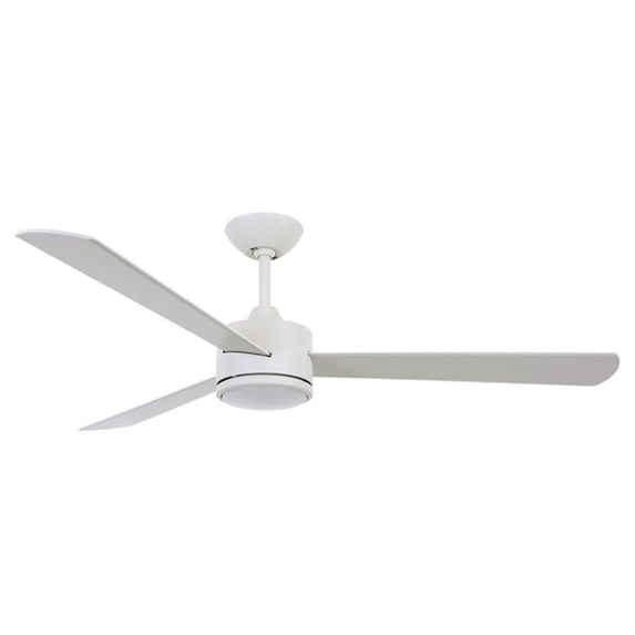 Lucci Air Climate III 52" DC Ceiling Fan with Remote Control, Modern White Ceiling Fan with Reversible Blades