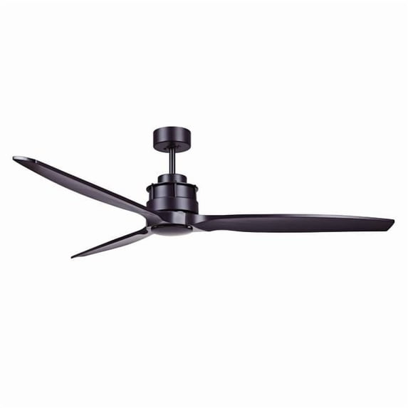 Lucci Air Akmani 60" Modern Black Ceiling Fan with Remote Control, Energy Efficient DC Ceiling Fan, Quiet High Airflow Solid Wood Blades