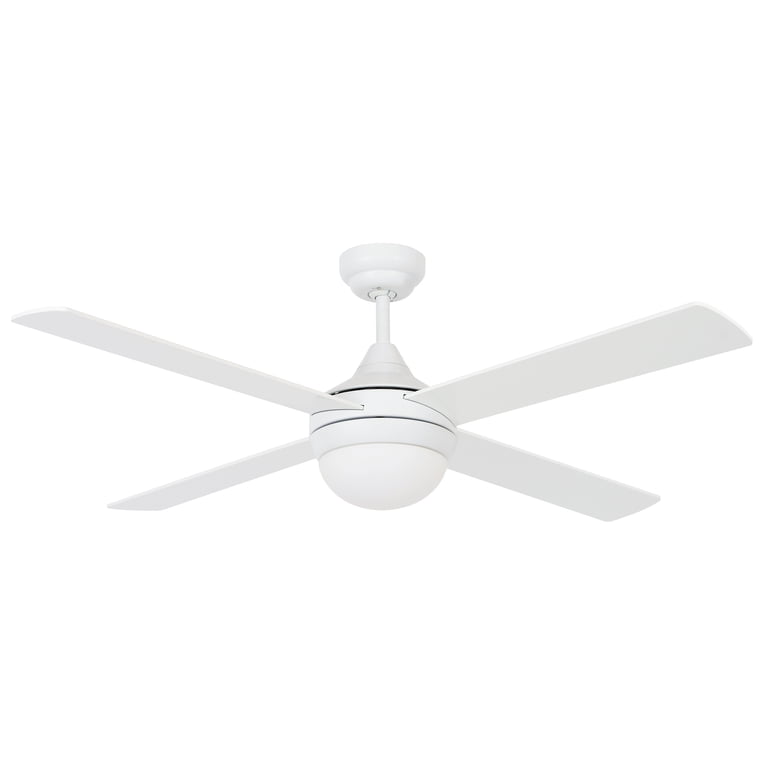 Lucci Air Airlie II 52" Ceiling Fan With Remote - White Finish, White Blades, 3-Speed (No Light)