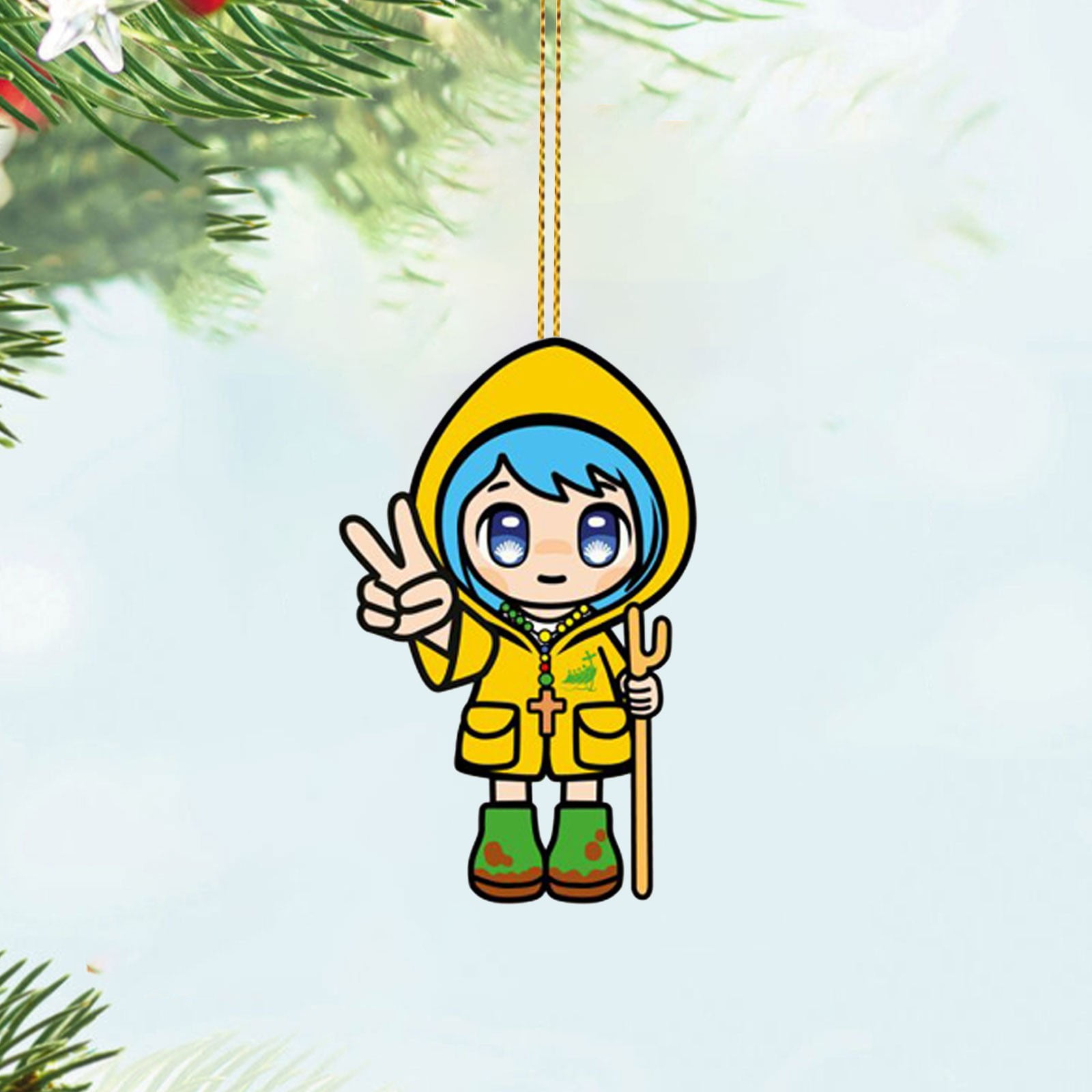 Luce Mascot,2024 Catholic Mascot Christmas Tree Hanging Deco Vatican