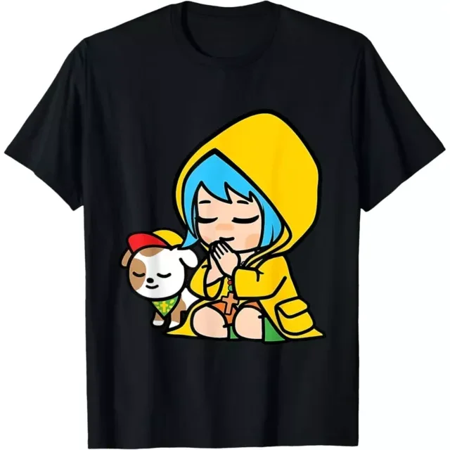 Luce Praying Catholic Pilgrim Vatican Anime Mascot 2025 T Shirt