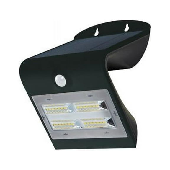 Luceco LEXS40B40 IP44 3.2W 400lm 4000K Solar Guardian PIR Wall Light - Black