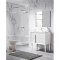 thumbnail image 1 of Lucena Bath 42981 24 in. Decor Cristal Freestanding Vanity 2 Drawer with Ceramic Sink, White & White Glass Handle, 1 of 4