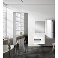 thumbnail image 1 of Lucena Bath 3076-01-grey Vision 40 in. 2 Drawer Vanity with Ceramic Sink, White & Grey Glass Handle, 1 of 1