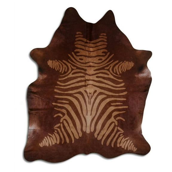 Lucent PRINTED cowhide rugs for sale ZEBRA BEIGE-BROWN rug