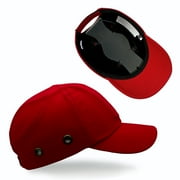 Lucent Path Red Baseball Bump Cap - Lightweight Safety Hard Hat Head Protection Cap