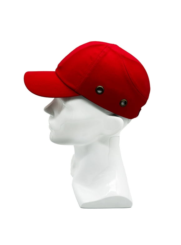 Lucent Path Red Baseball Bump Cap - Lightweight Safety Hard Hat Head Protection Cap