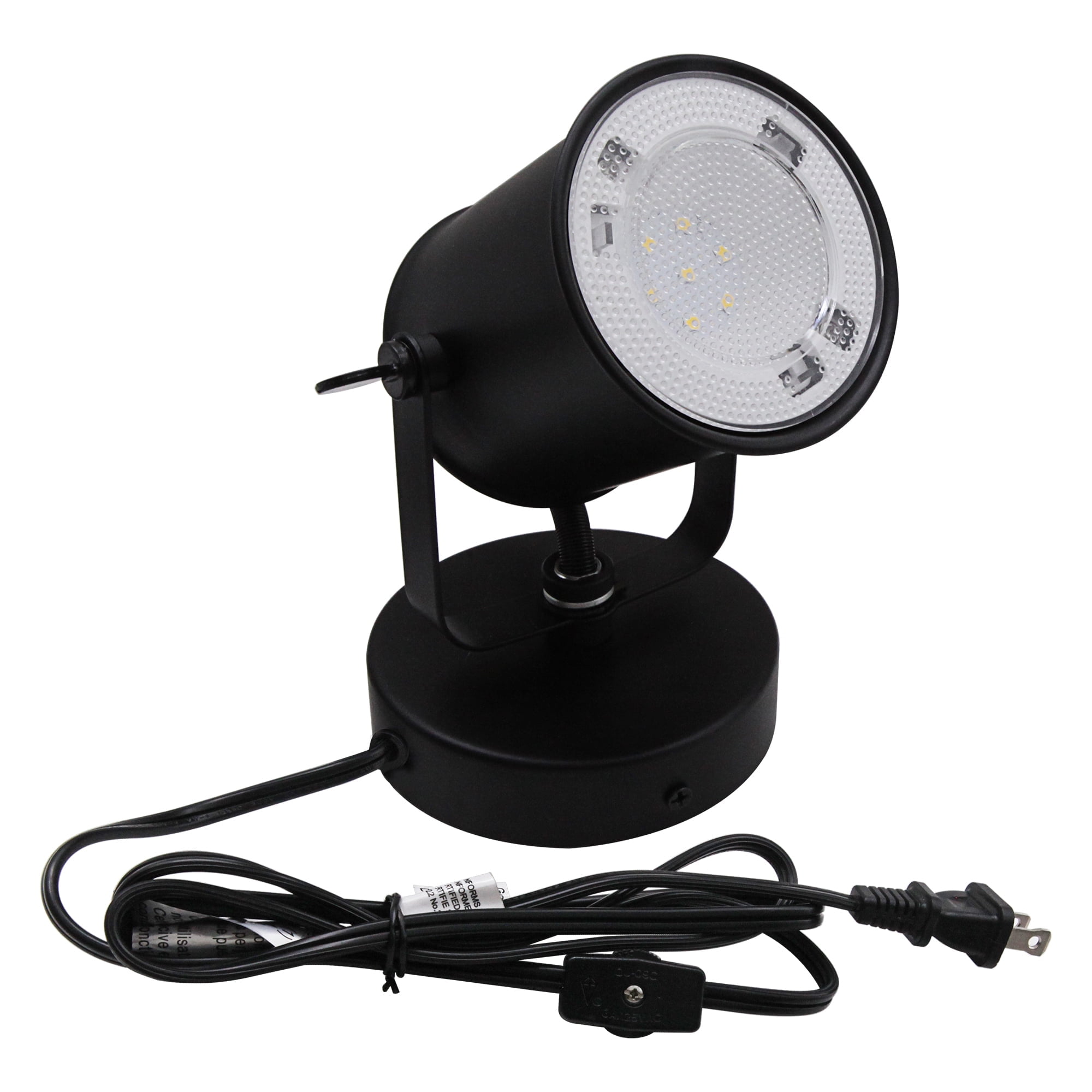 Lucere LED Desk Lamp, Black Wall-Mounted Reading Lamp, 4000K Cool White, 360-Degree Swivel Head with Tilt Adjustment, Modern Eye-caring Lamp for Study Room, Office, Bedroom