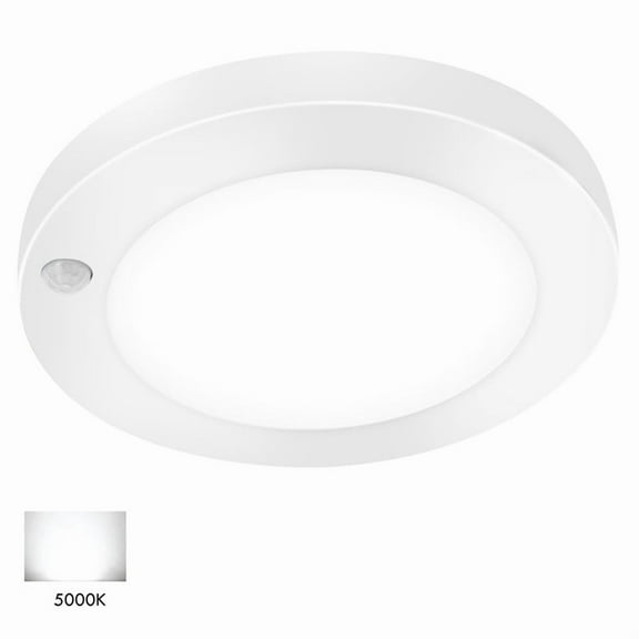 Lucere Motion Sensor LED Ceiling Light, 6inch 120V LED Flush Mount Round Lighting Fixture, 10W 700lm LED Closet Light for Indoor/Outdoor, Porches, Closet Rooms, Stairs, Hallways, 5000K Daylight White