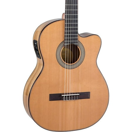 Lucero LC235SCE Acoustic-Electric Exotic Wood Classical Guitar - Natural