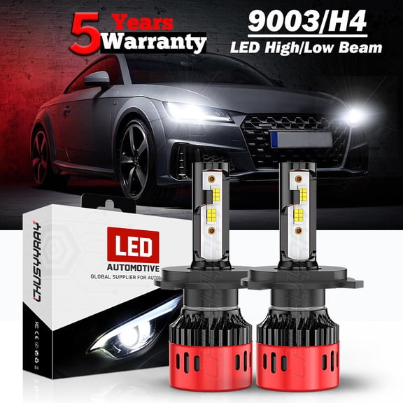 Luces Fuertes Para Auto Coche Luz Carro Bulbs Kit H4 LED Blanco Hi/low Beam 2x