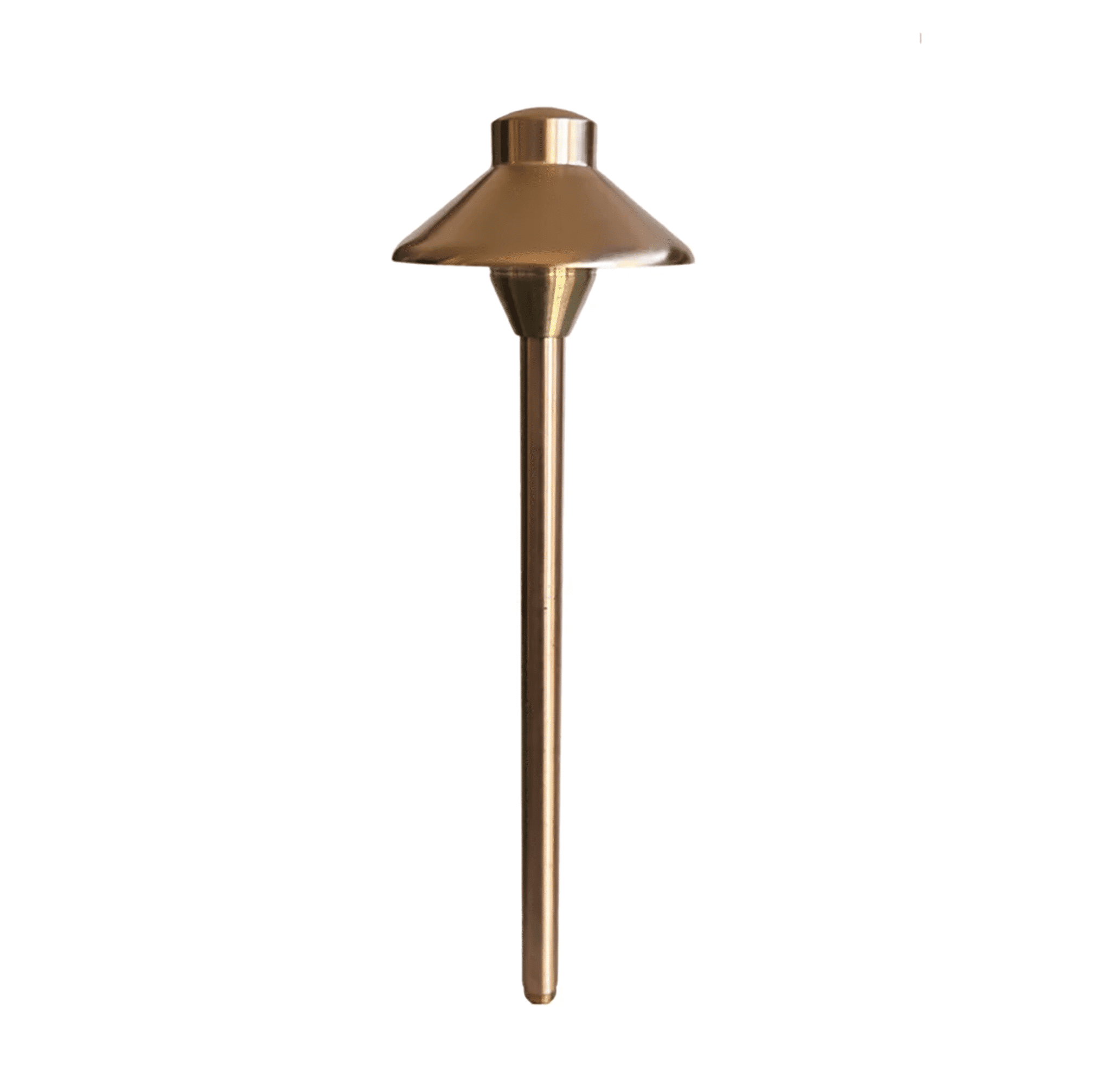 Natural Copper LED Pathway Light with Brass Finish