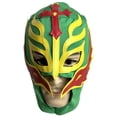 thumbnail image 1 of Lucha Libre Adult Size Green with Yellow and Red Accents Pro Wrestling Mask, 1 of 4