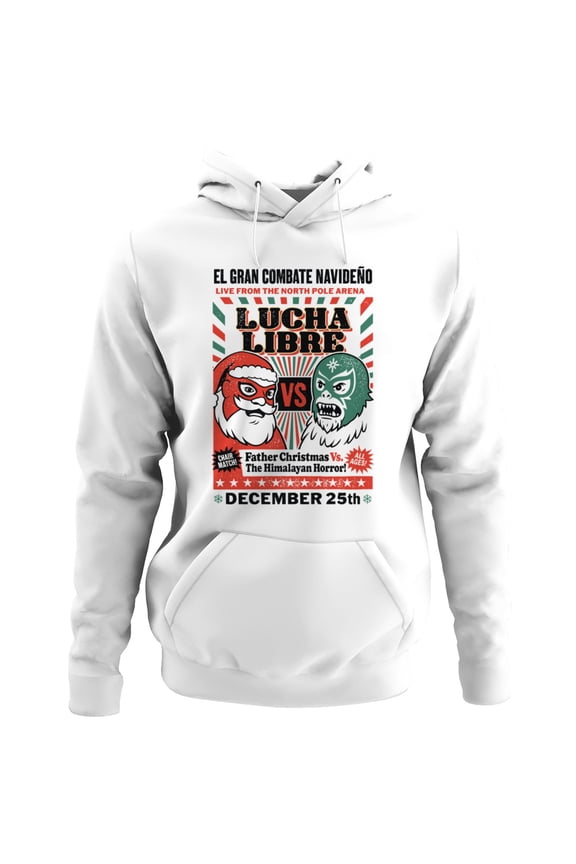 Lucha Libre Christmas Showdown Men's Hoodie