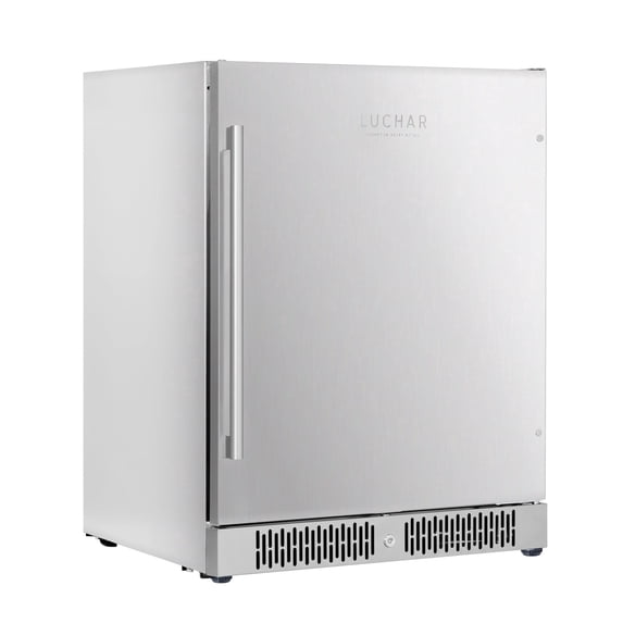 Luchar 24 Inch Beverage Refrigerator, Stainless Steel Door Outdoor Fridge Holds 164 Cans