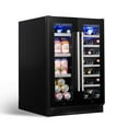 thumbnail image 1 of Luchar Wine and Beverage Refrigerator, 24 Inch Beverage Fridge with Glass Door, Dual Zone Wine Cooler, 1 of 9
