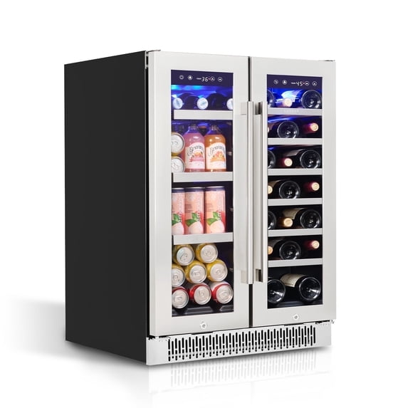 Luchar 24-Inch Wine and Beverage Refrigerator with Glass Door