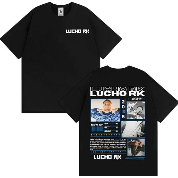 Lucho Rk 2025 Tour Merch Unisex Oversized Soft Cotton Graphic Short Sleeve T-Shirt - Vintage Gothic Hip Hop Casual Wear
