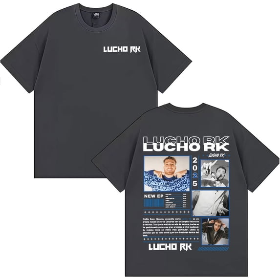 Lucho Rk 2025 Tour Merch Unisex Oversized Soft Cotton Graphic Short Sleeve T-Shirt - Vintage Gothic Hip Hop Casual Wear