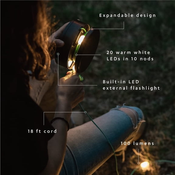 Luci Solar String Lights: Rechargeable via Solar and USB, Power Bank for Mobile Charging, 18’ or 44’, Waterproof, Lasts Up to 40 hrs, Up to 140 Lumens LEDs, Camping, Indoor/Outdoor Decorating