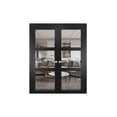 thumbnail image 1 of Lucia 2555 Matte Black, Solid French Double Doors with Clear Glass, 1 of 6