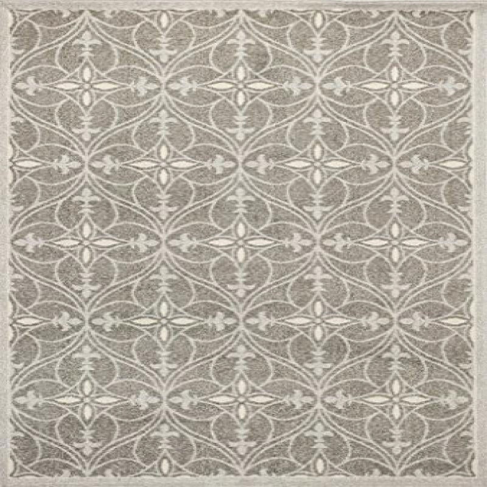 Gray Large Rectangular Synthetic Flat-Woven Area Rug