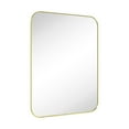 thumbnail image 1 of TEHOME Contemporary Gold Rectangle Bathroom Mirror, 30x40 Inches, Rounded Vanity Mirror, 1 of 8