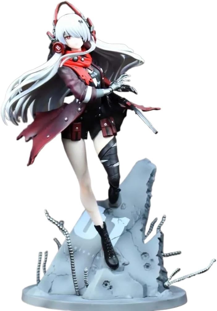 Lucia Figure Fightinng Gray Hair Lucia Action Figures 26cm/10.2inch PVC Character Figurine Cosplay Model Collectible for Anime Fans Gifts