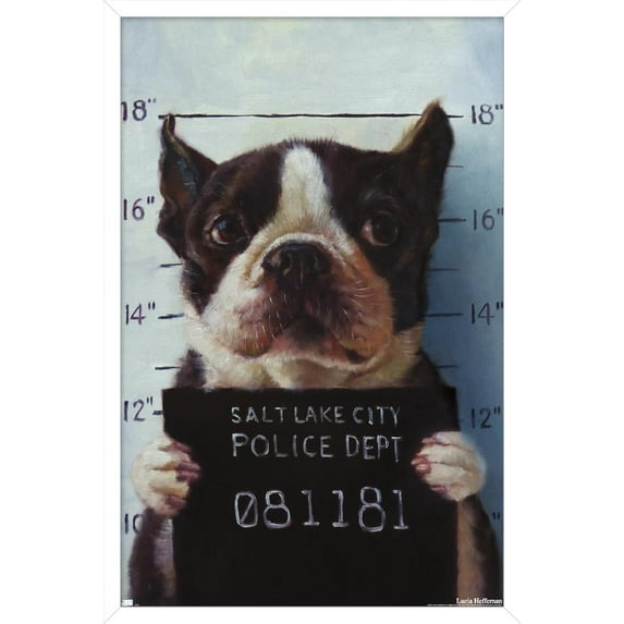 Lucia Heffernan Art - Boston Mug Shot Wall Poster, 22.375" x 34" Framed