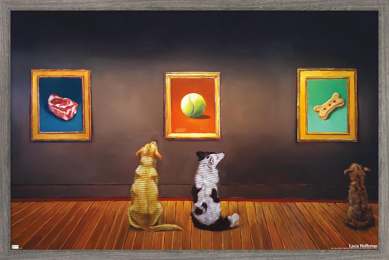 Lucia Heffernan Art - Dog Museum Wall Poster, 22.375" x 34" Framed