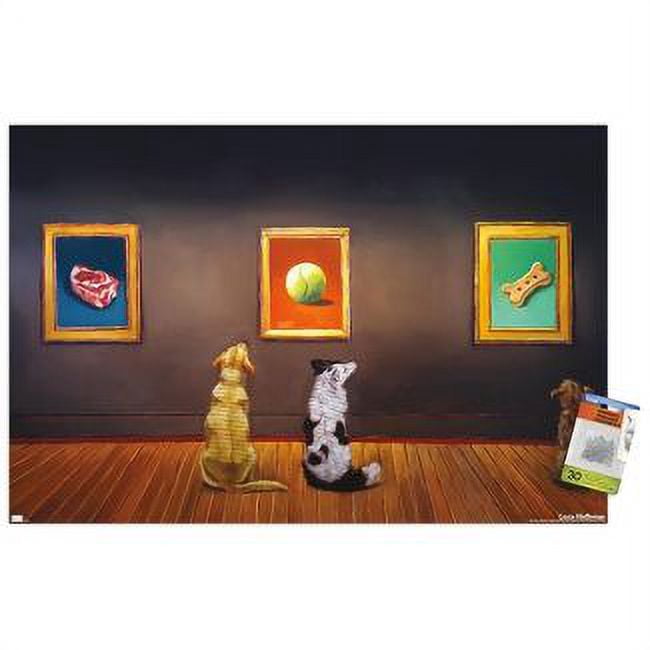 Lucia Heffernan Art - Dog Museum Wall Poster, 22.375" x 34" Framed