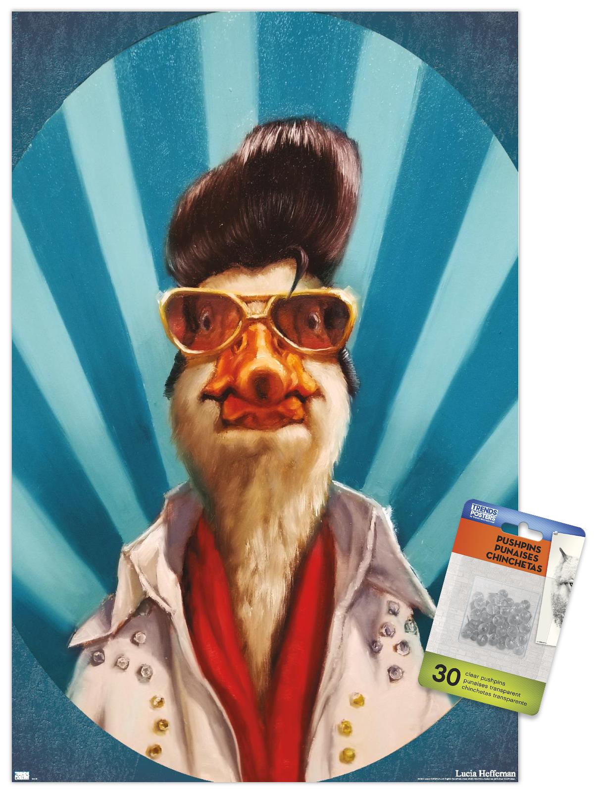 Lucia Heffernan Art - Duck The King Wall Poster with Push Pins, 14.725" x 22.375"