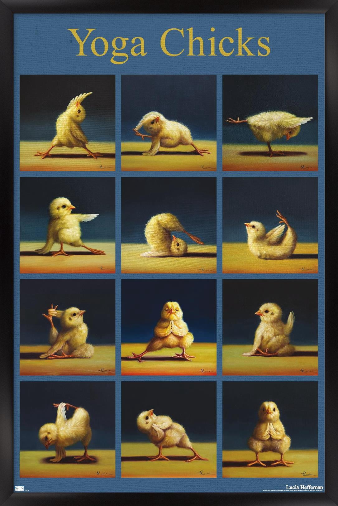Lucia Heffernan Art - Yoga Chicks Wall Poster, 22.375" x 34" Framed