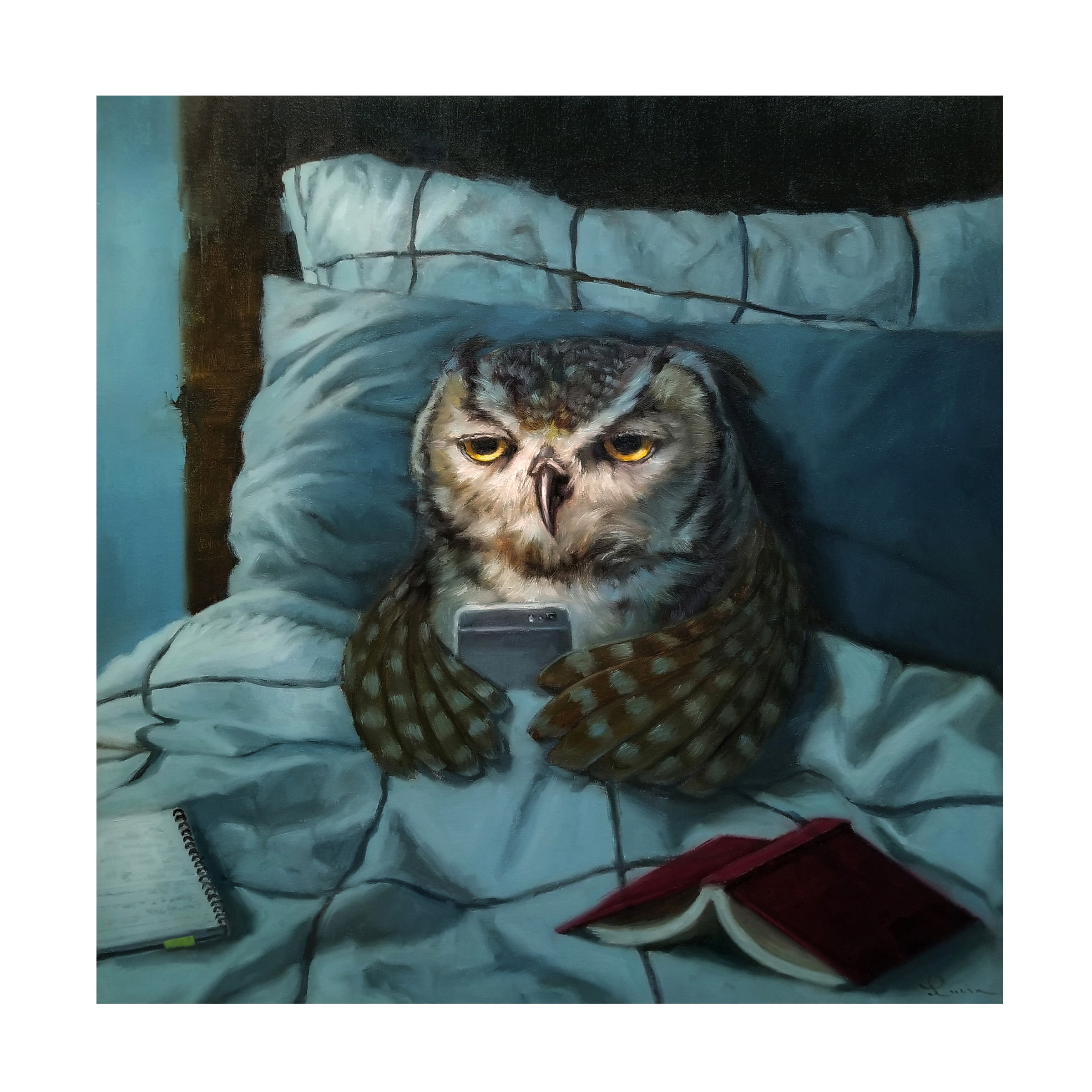 Lucia Heffernan 'Night Owl' Canvas Art