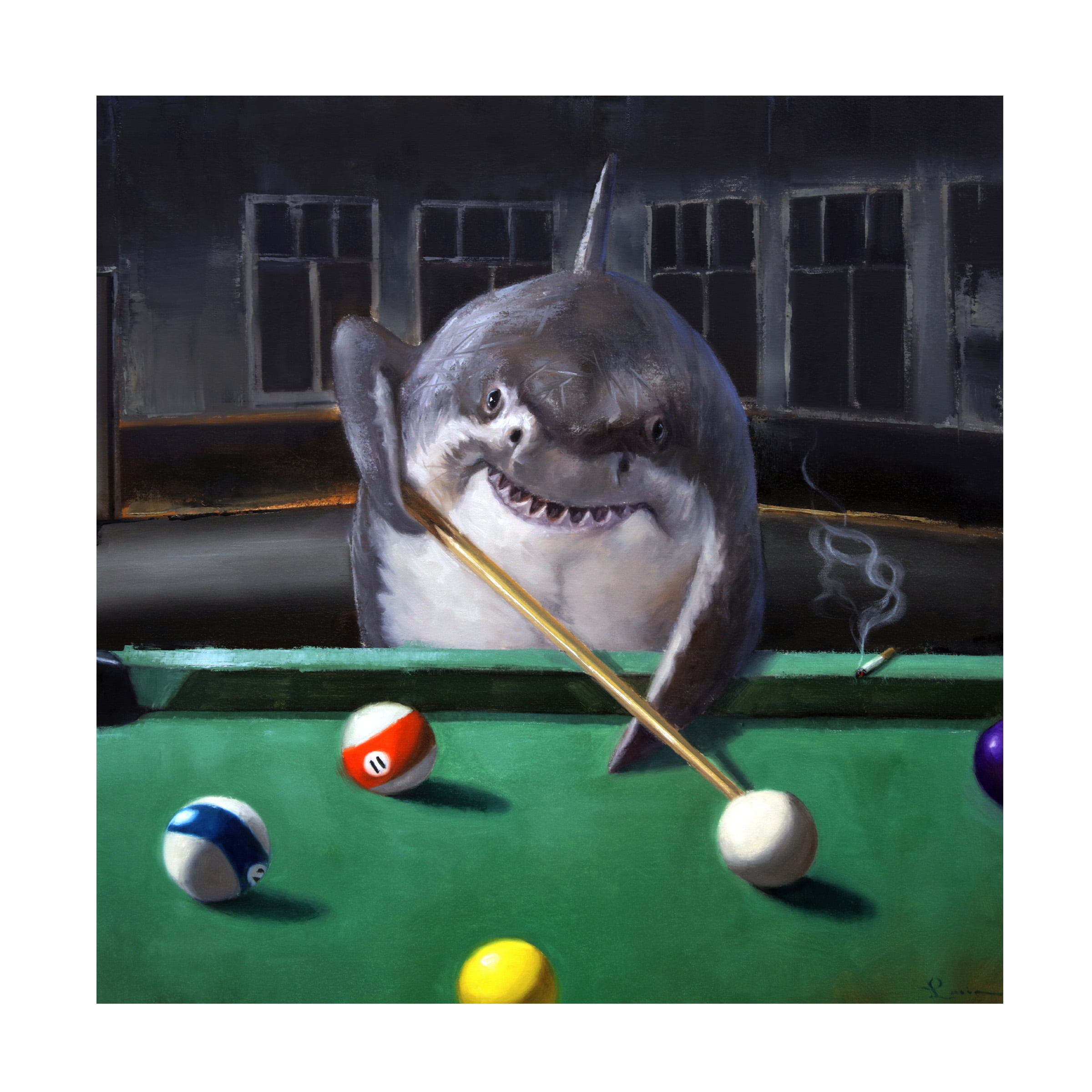 Lucia Heffernan 'Pool Shark' Modern Canvas Art