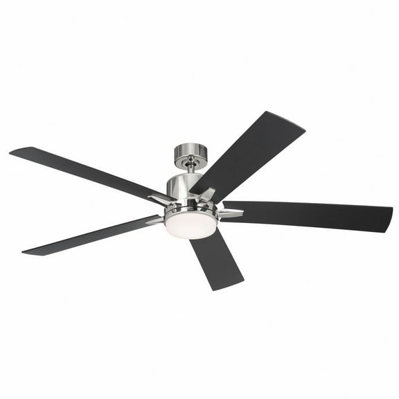 330060PN Kichler Lighting Lucian Elite XL - 5 Blade Ceiling Fan with Light Kit In Modern Style-14.25 Inches Tall and 60 Inches Wide-Polished Nickel