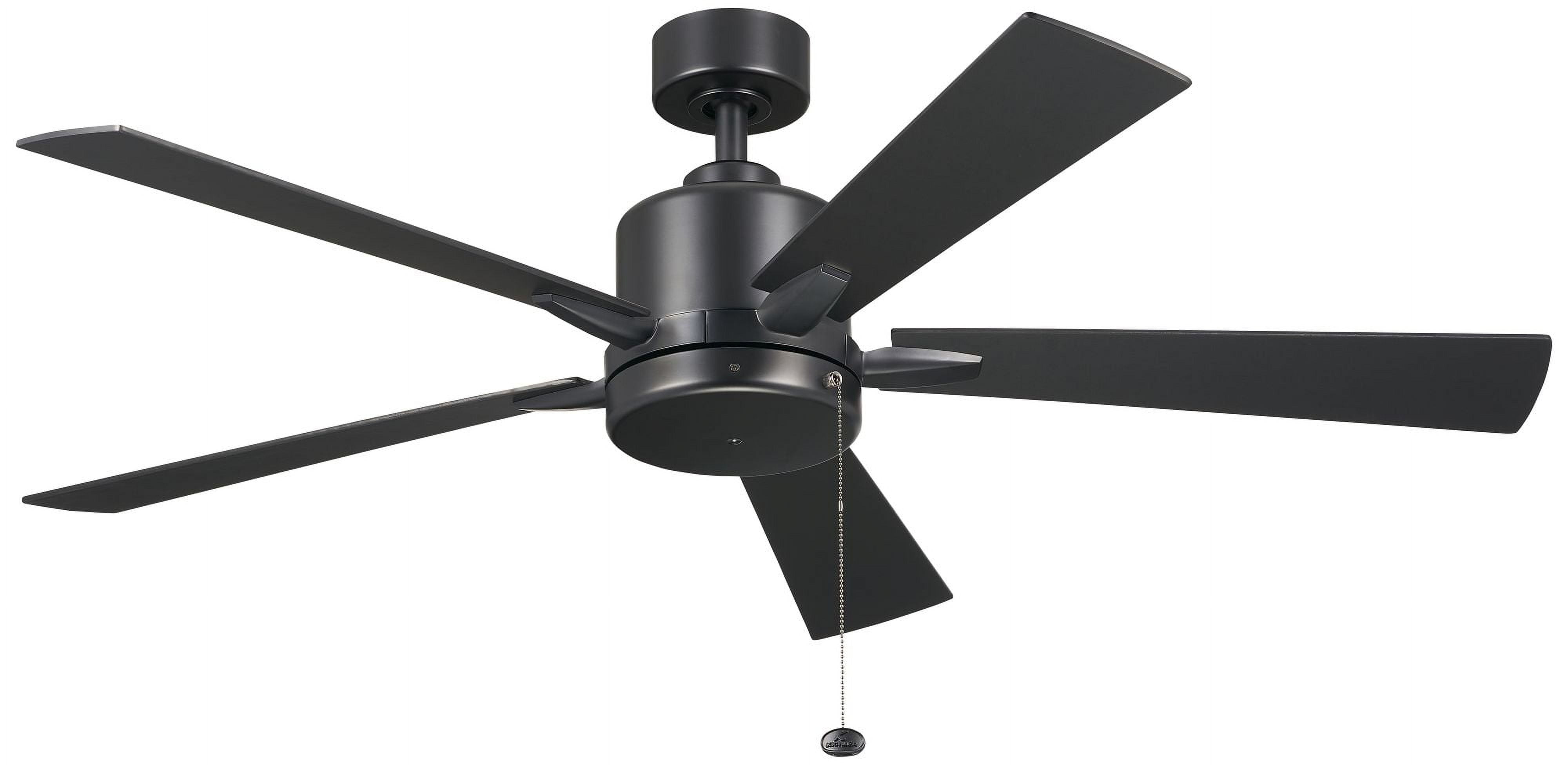 Lucian II 52'' Satin Black Ceiling Fan with Reversible Blades