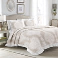 thumbnail image 1 of Lucianna Ruffle Edge Cotton Bedspread Taupe 3Pc Set Full/Queen, 1 of 6